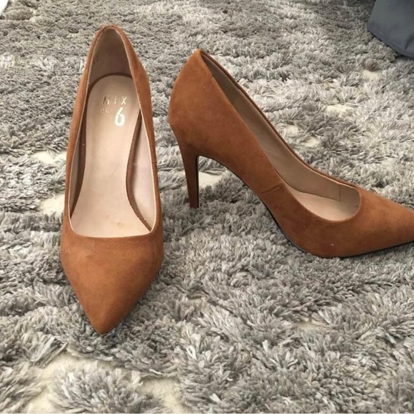 Mix No. 6 brown suede heels - Picture 2 of 4